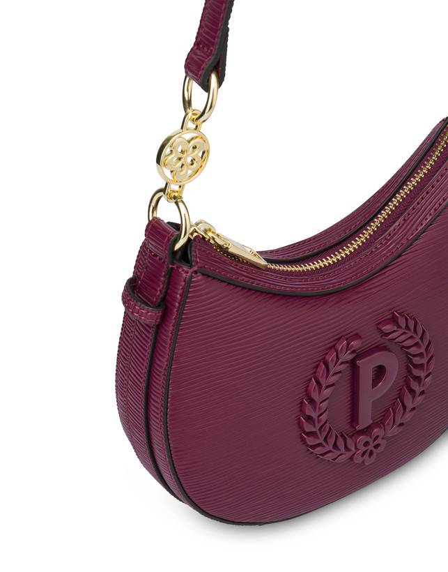 Pollini Hobo Bag Mini Ibis Burgundy In Vendita