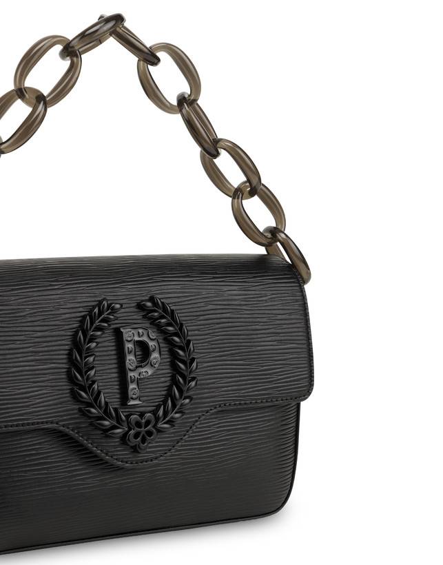 Pollini Candy Bag Con Maxi Catena Nero Saldi
