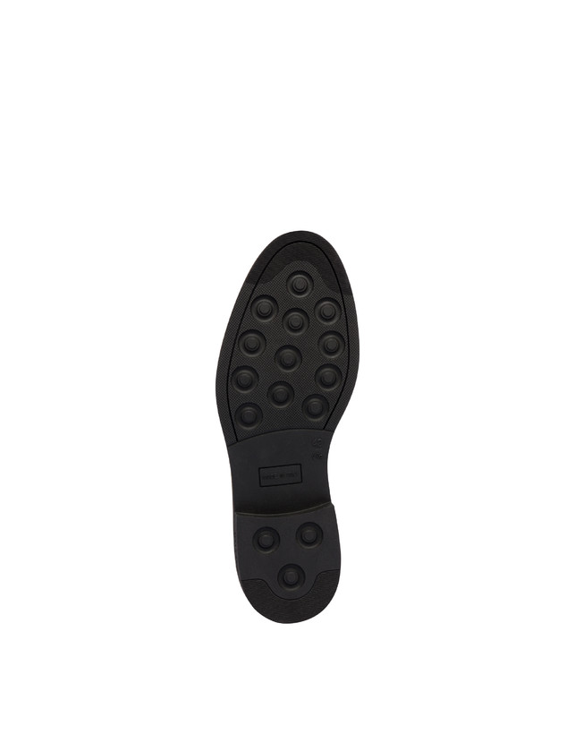 Pollini Derby In Crosta Con Broguering Corinto Grafite Saldi Di Fabbrica