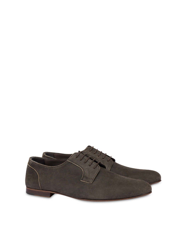 Pollini Derby In Scamosciato Flexy Grafite Moda
