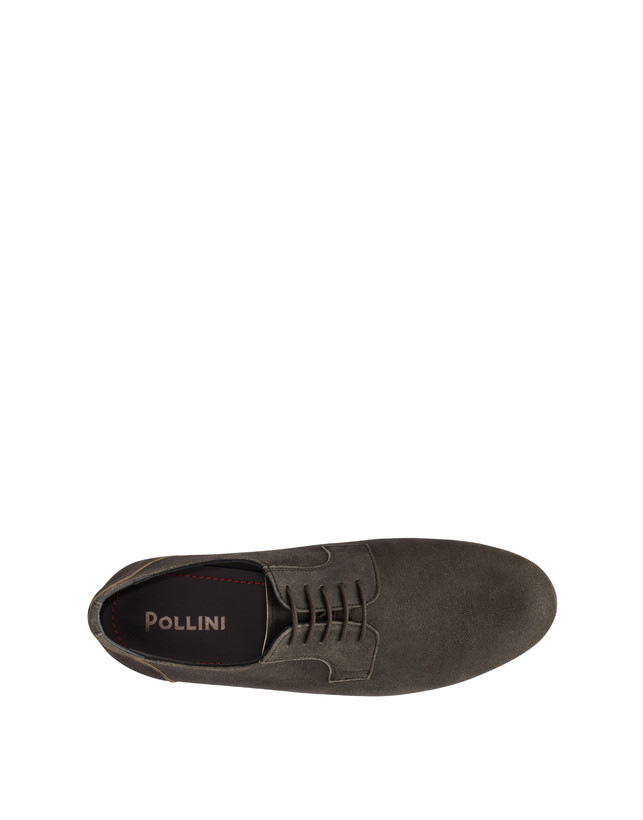 Pollini Derby In Scamosciato Flexy Grafite Moda