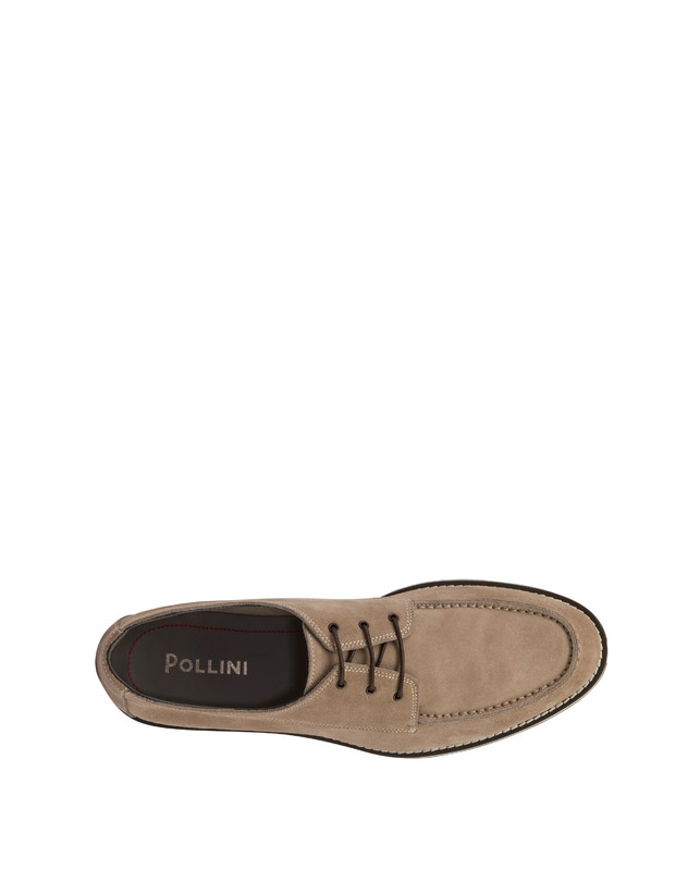 Pollini Derby In Crosta Green Field Beige In Linea
