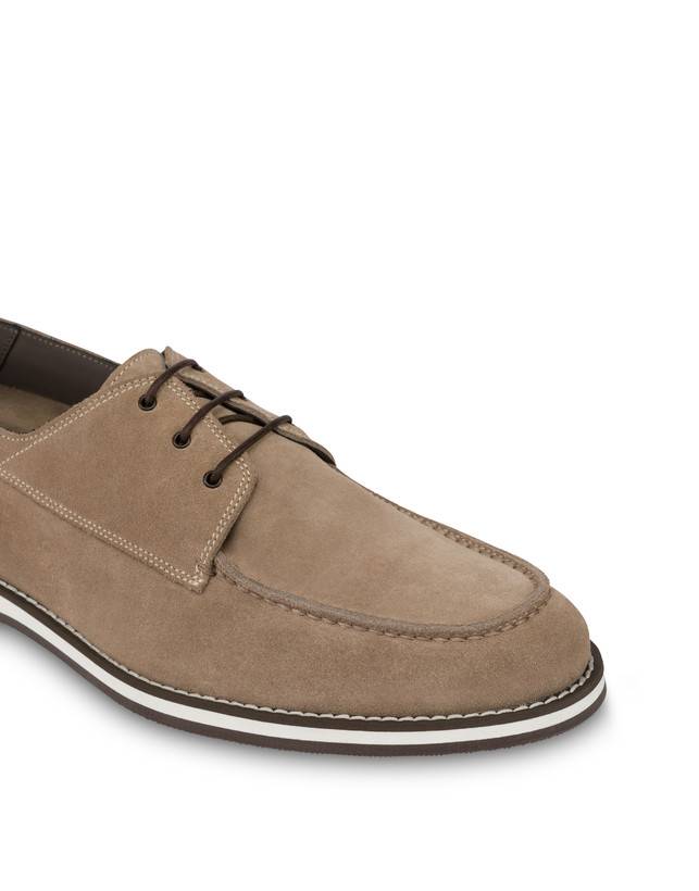 Pollini Derby In Crosta Green Field Beige In Linea