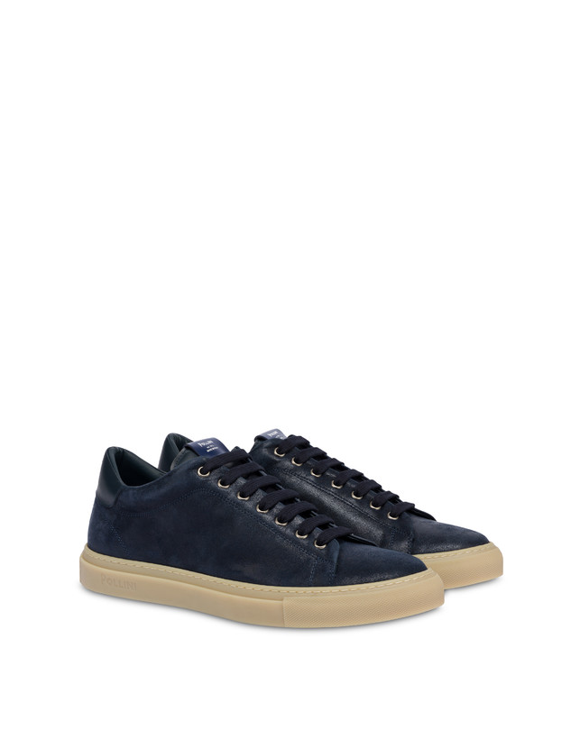 Pollini Sneakers In Crosta Tennis Club Blu Italy