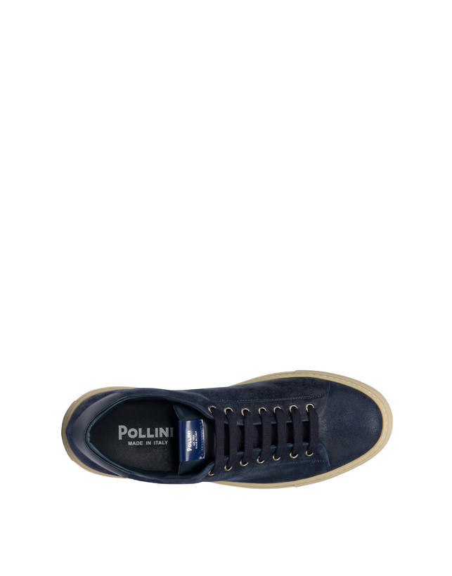 Pollini Sneakers In Crosta Tennis Club Blu Italy