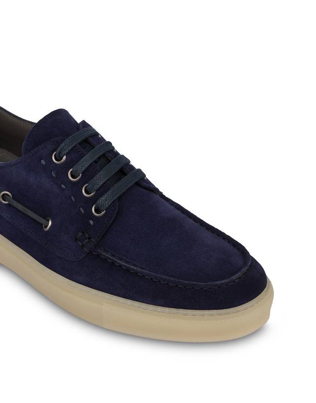 Pollini Scarpa Da Barca In Crosta Holiday Blu Vendita