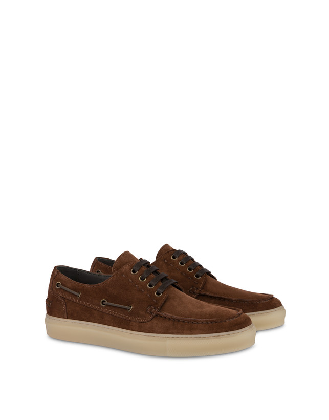 Pollini Scarpa Da Barca In Crosta Holiday Marrone Promozione