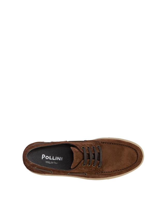 Pollini Scarpa Da Barca In Crosta Holiday Marrone Promozione