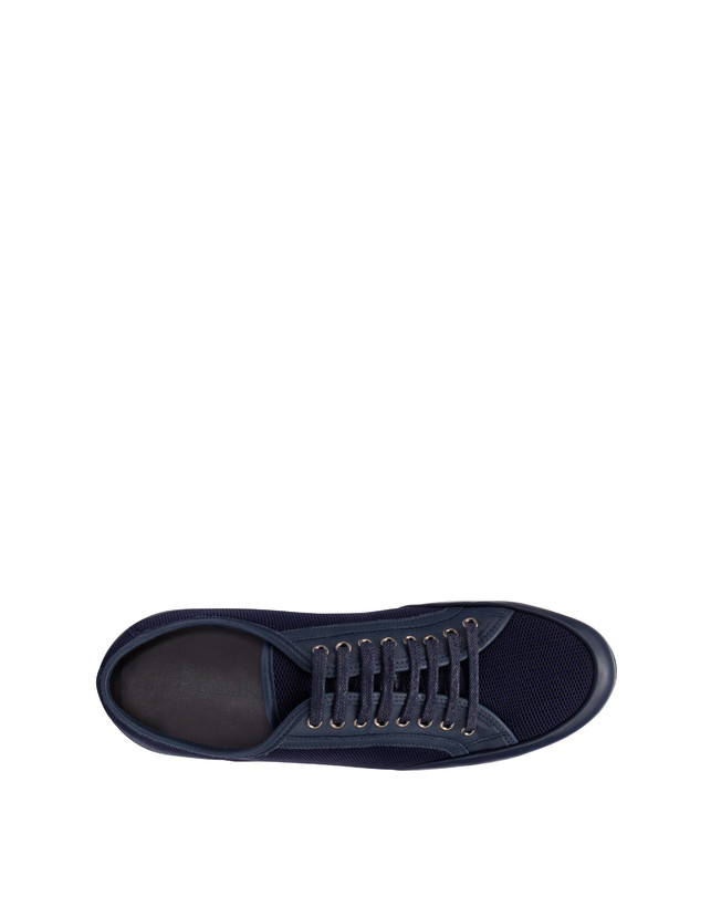 Pollini Sneakers In Vitello E Rete Sporty Driver Blu/blu/blu Acquista Ora