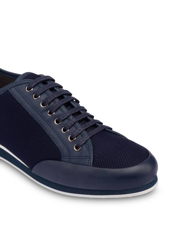 Pollini Sneakers In Vitello E Rete Sporty Driver Blu/blu/blu Acquista Ora