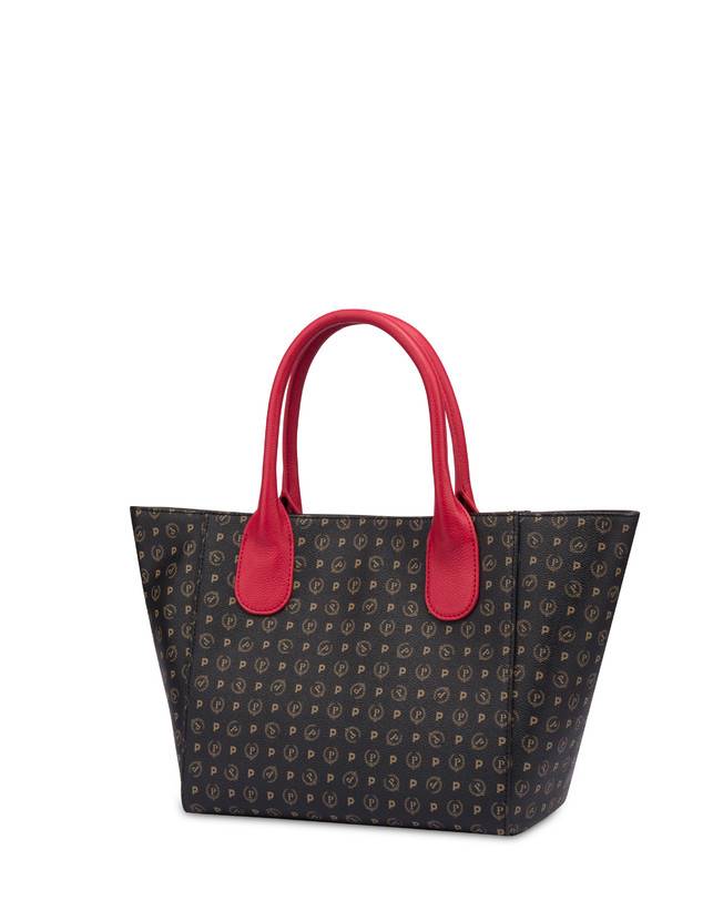 Pollini Tote Bag Medium Heritage Flowers Nero/rosso Fino Al -60%