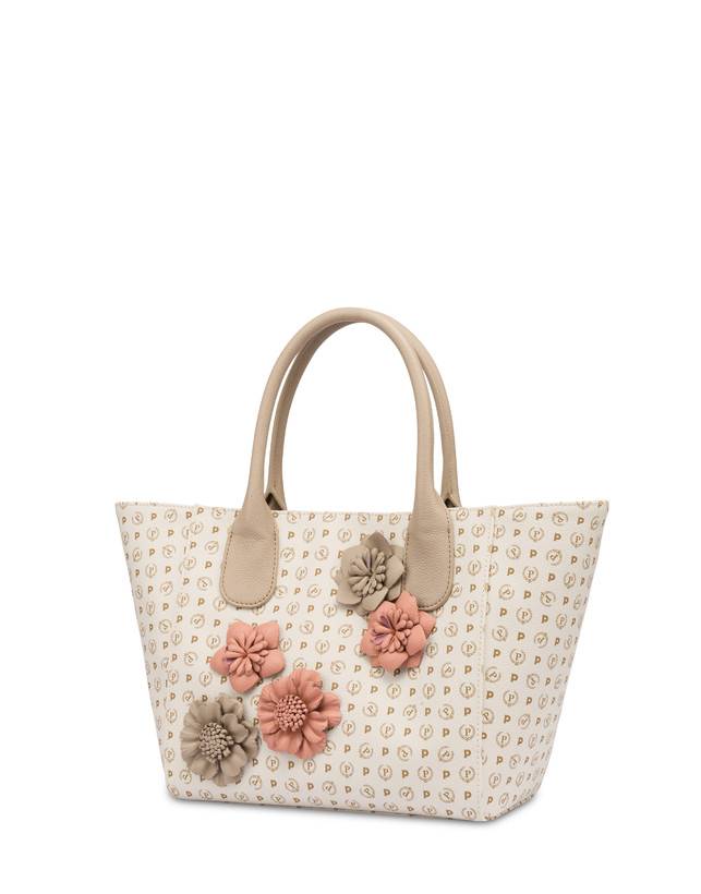 Pollini Tote Bag Medium Heritage Flowers Avorio/ghiaccio Affare Del Giorno