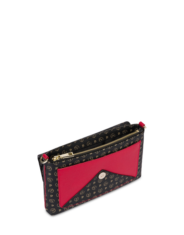 Pollini Borsa A Spalla Heritage Logo Classic Nero/lacca Prezzo Ridotto