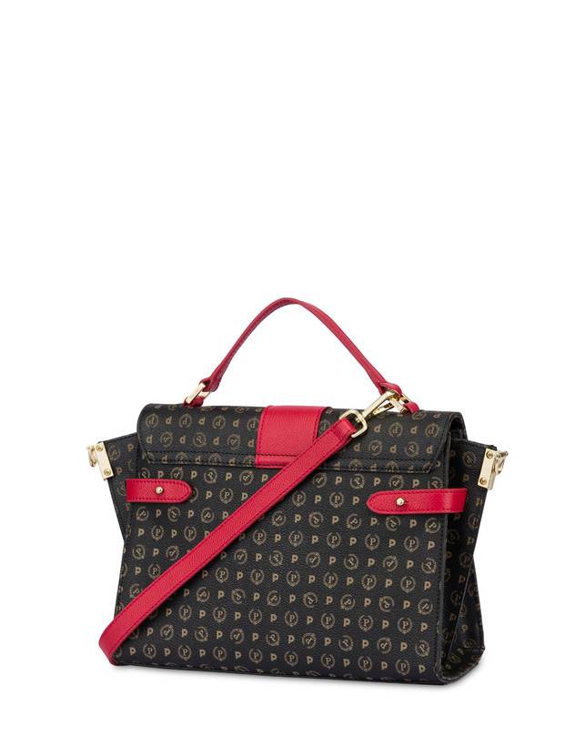 Pollini Borsa A Mano Strutturata Heritage Logo Classic Nero/lacca Convenienza