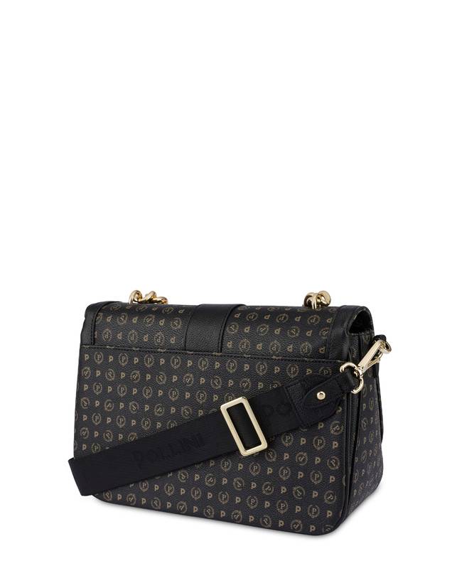 Pollini Borsa A Spalla Heritage Logo Classic Nero/nero Offerta