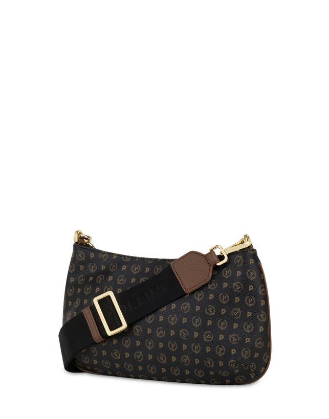 Pollini Borsa A Tracolla Heritage Logo Classic Nero/marrone Offerte