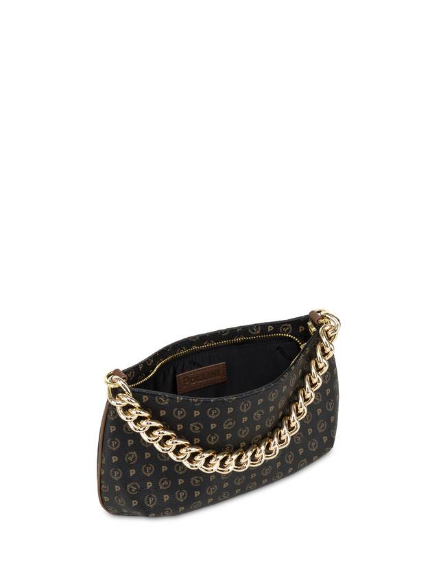 Pollini Borsa A Tracolla Heritage Logo Classic Nero/marrone Offerte