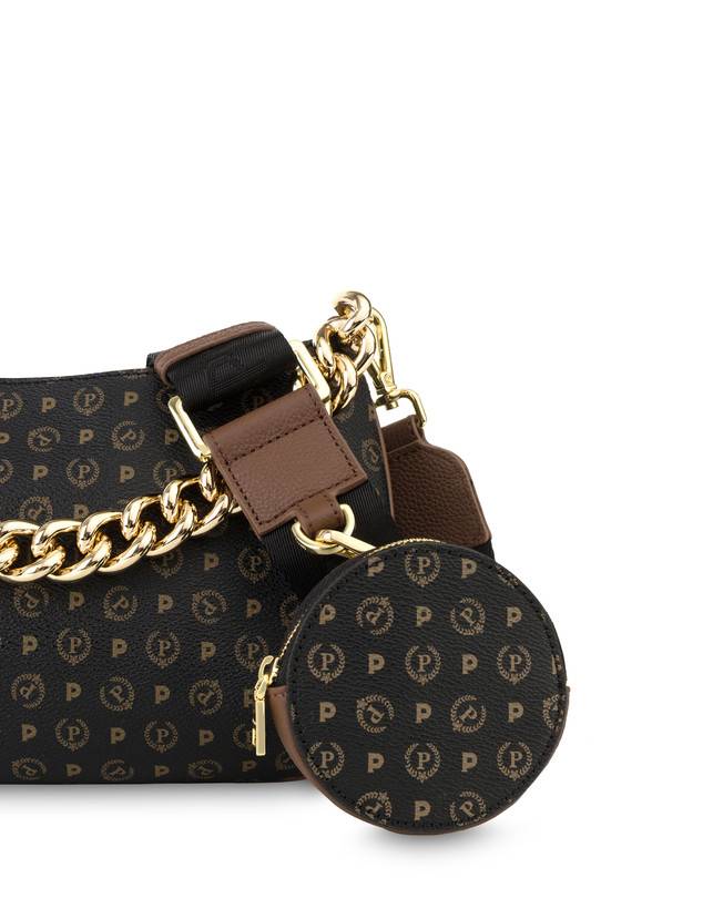 Pollini Borsa A Tracolla Heritage Logo Classic Nero/marrone Offerte