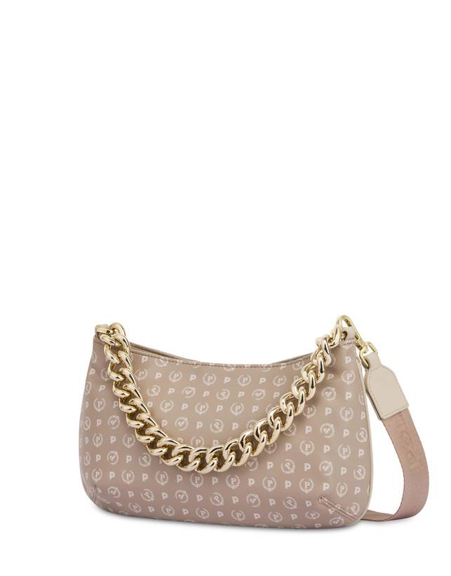 Pollini Borsa A Tracolla Con Catena Heritage Soft Touch Beige/avorio Vendita Calda