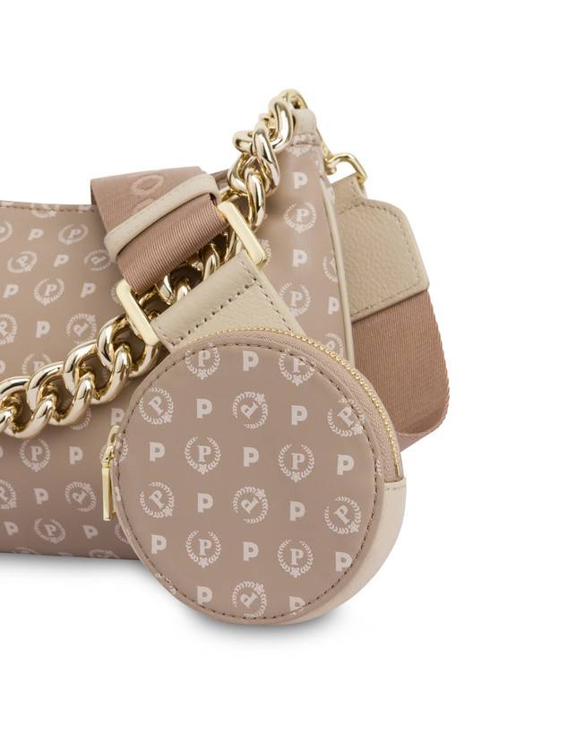 Pollini Borsa A Tracolla Con Catena Heritage Soft Touch Beige/avorio Vendita Calda