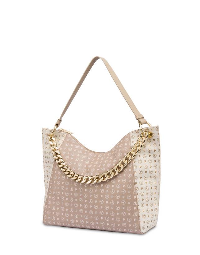 Pollini Tote Bag In Pvc Heritage Soft Touch Avorio/beige/ghiaccio Saldi Di Fabbrica