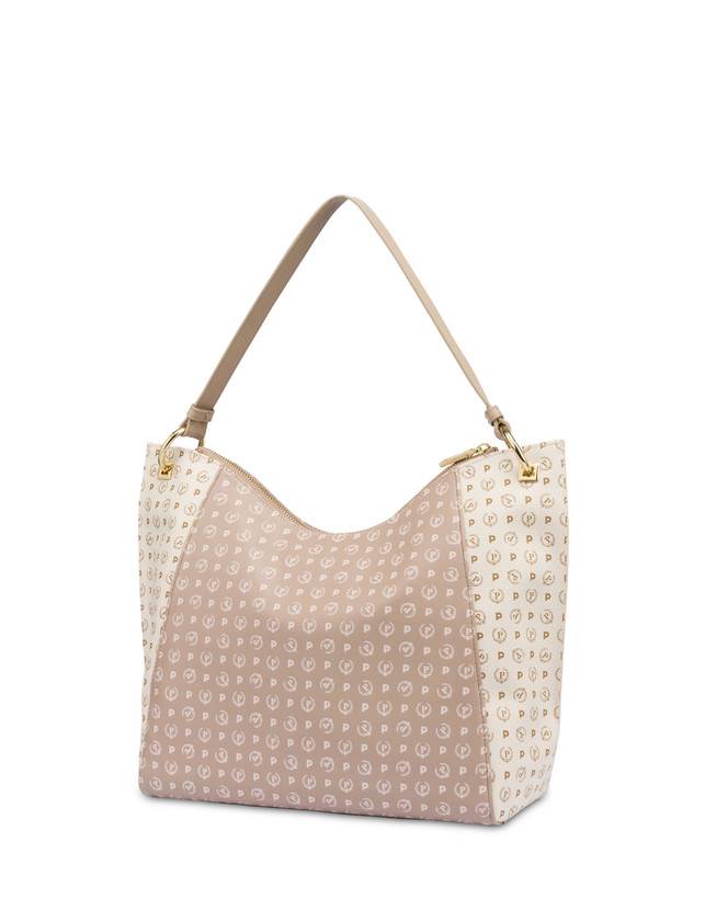 Pollini Tote Bag In Pvc Heritage Soft Touch Avorio/beige/ghiaccio Saldi Di Fabbrica