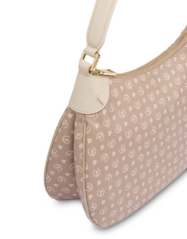 Pollini Borsa A Spalla In Pvc Heritage Soft Touch Beige/avorio I Più Venduti