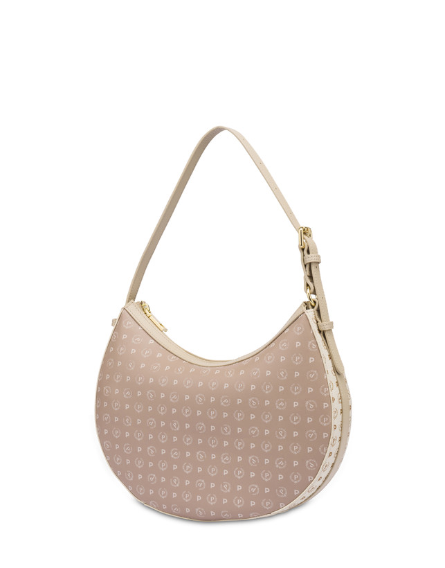 Pollini Hobo Bag In Pvc Heritage Soft Touch Avorio/beige/ghiaccio In Saldo