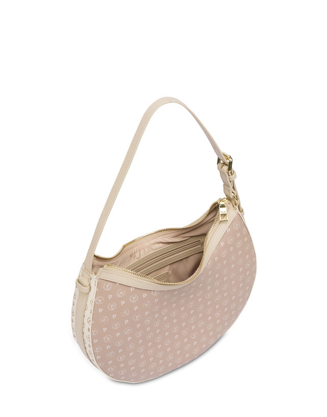 Pollini Hobo Bag In Pvc Heritage Soft Touch Avorio/beige/ghiaccio In Saldo