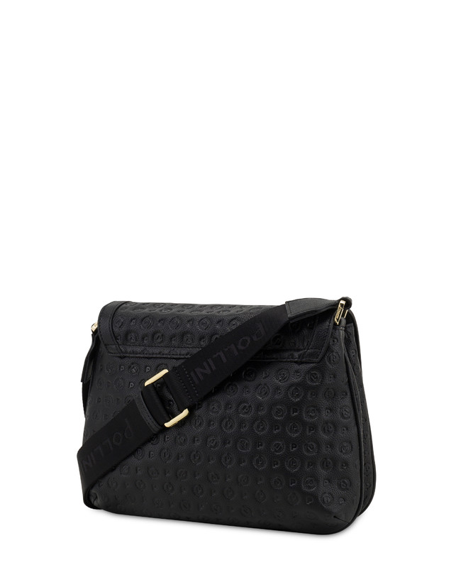 Pollini Borsa A Tracolla Heritage Logo Embossed Nero Sottocosto