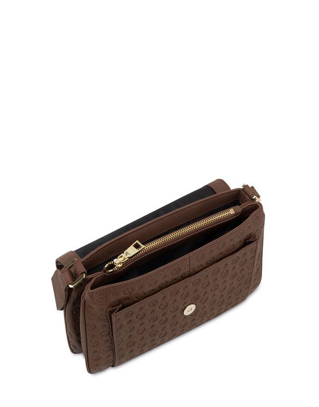 Pollini Borsa A Tracolla Heritage Logo Embossed Marrone Convenienza