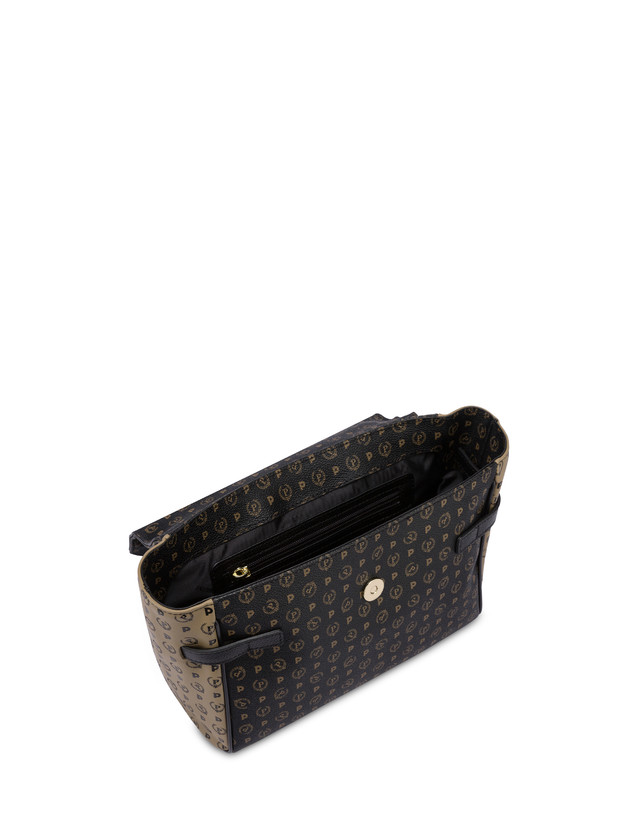 Pollini Borsa A Tracolla Bicolore Heritage Soft Touch Nero/taupe/nero Economico