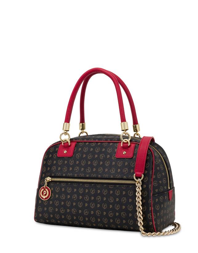 Pollini Bowling Bag Heritage Logo Classic Nero/lacca Saldi Di Fabbrica