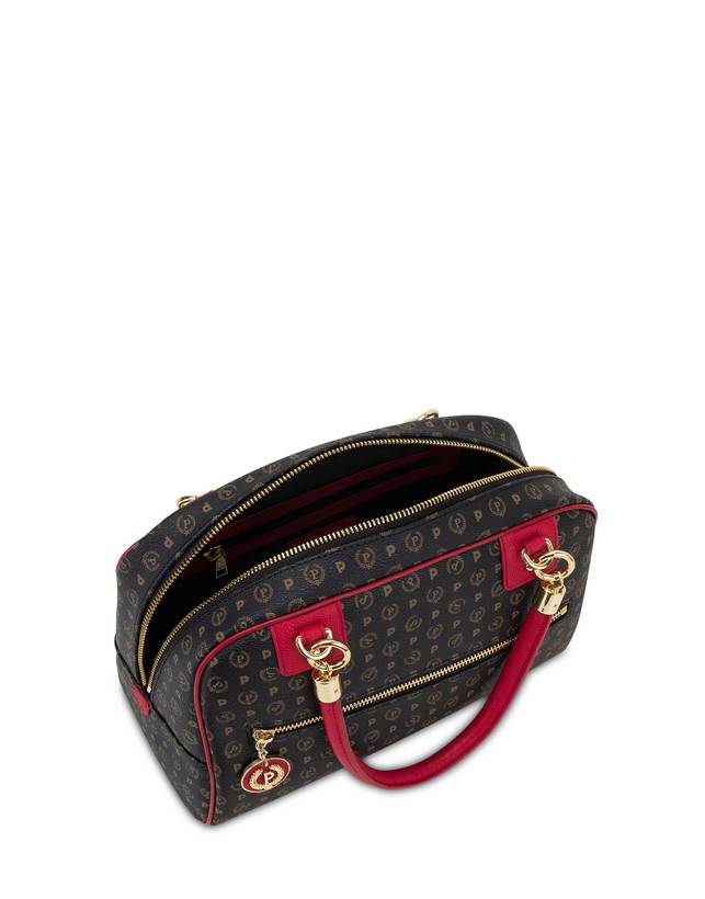 Pollini Bowling Bag Heritage Logo Classic Nero/lacca Saldi Di Fabbrica