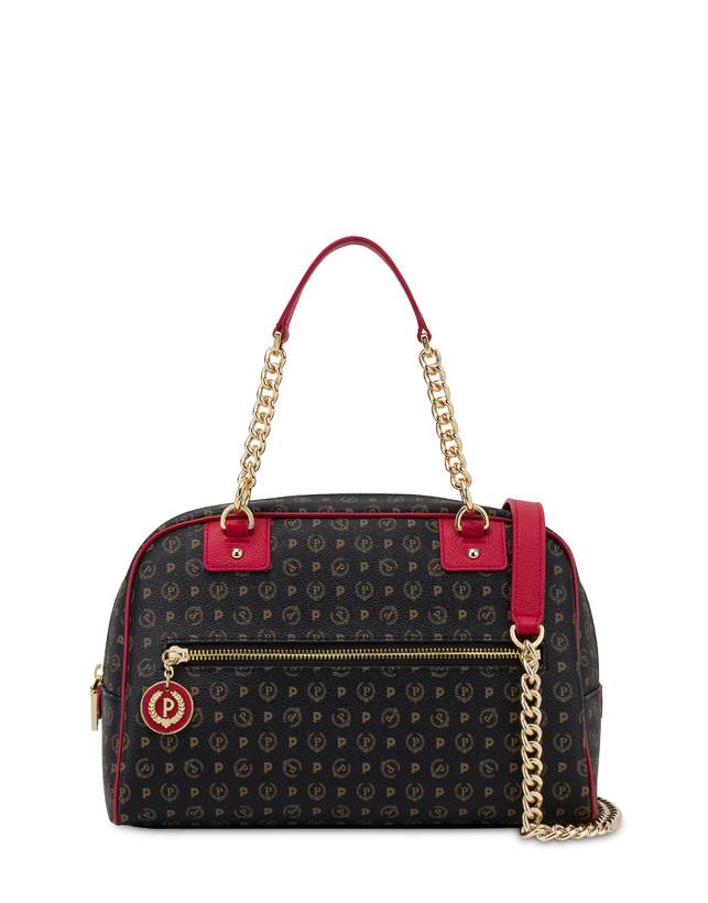 Pollini Bowling Bag Heritage Logo Classic Nero/lacca Saldi Di Fabbrica