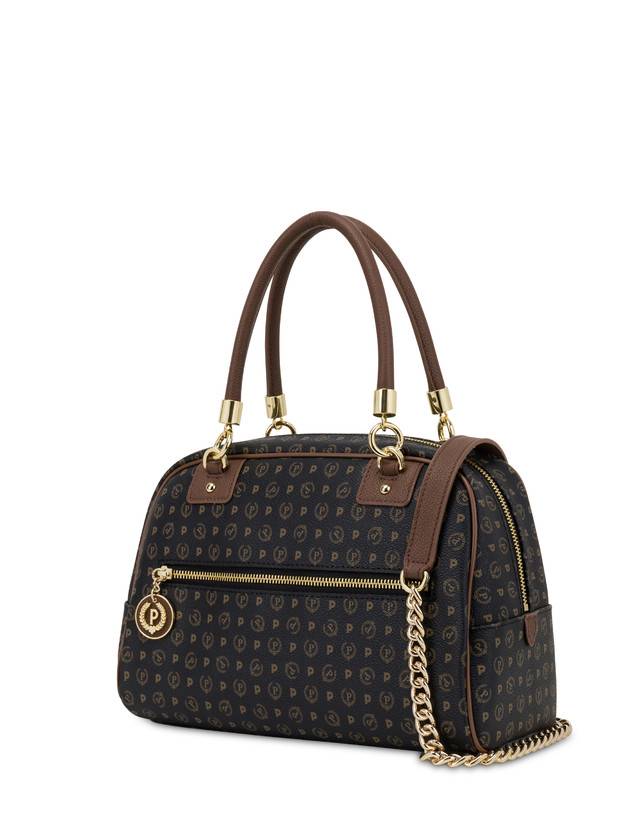 Pollini Bowling Bag Heritage Logo Classic Nero/marrone Offerte speciali