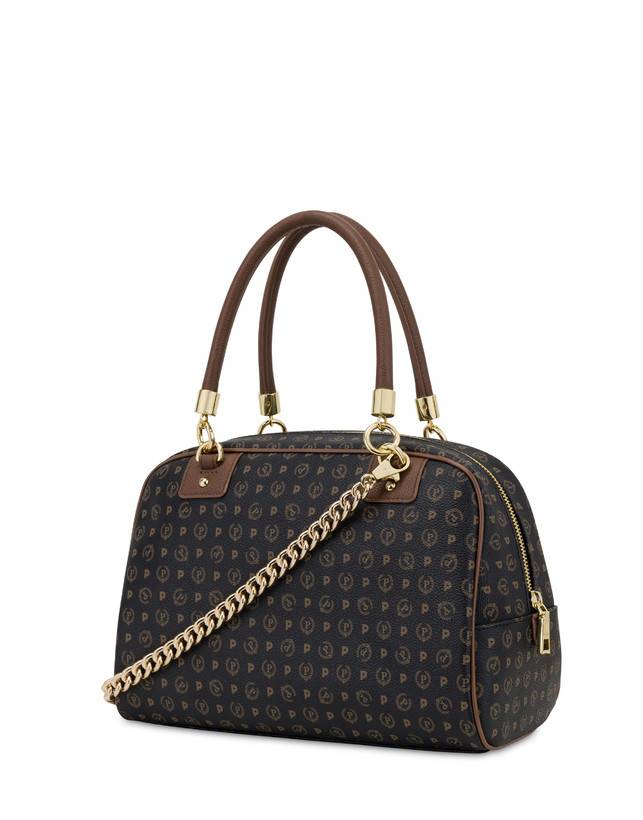 Pollini Bowling Bag Heritage Logo Classic Nero/marrone Offerte speciali