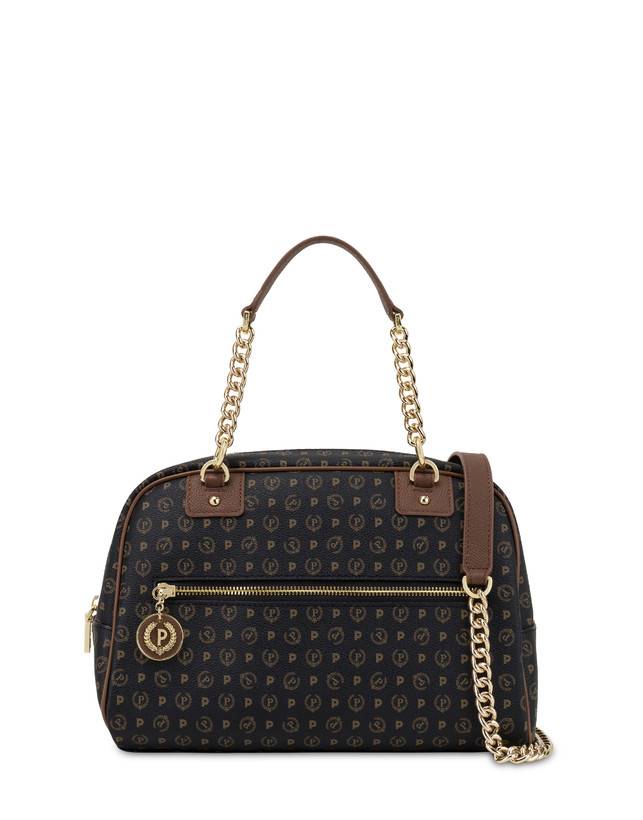 Pollini Bowling Bag Heritage Logo Classic Nero/marrone Offerte speciali