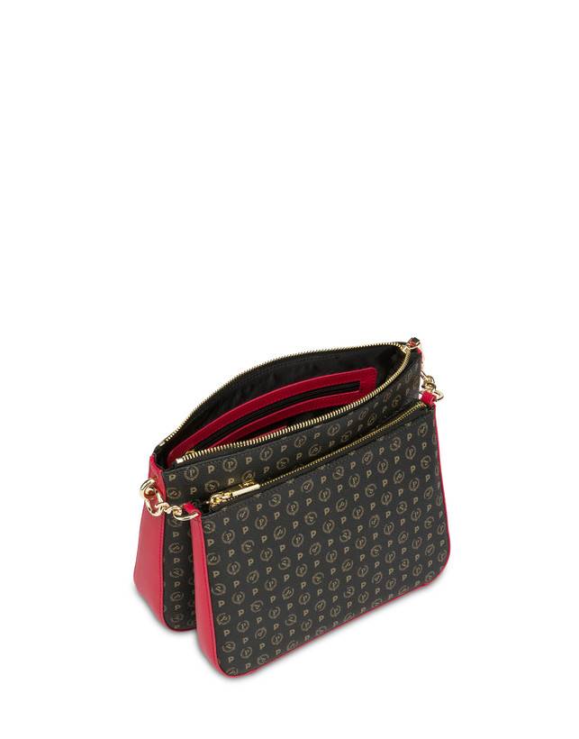 Pollini Borsa A Spalla Heritage Logo Classic Nero/lacca Latest stili