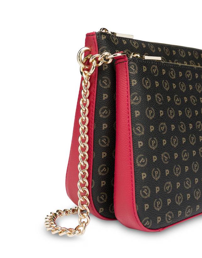 Pollini Borsa A Spalla Heritage Logo Classic Nero/lacca Latest stili