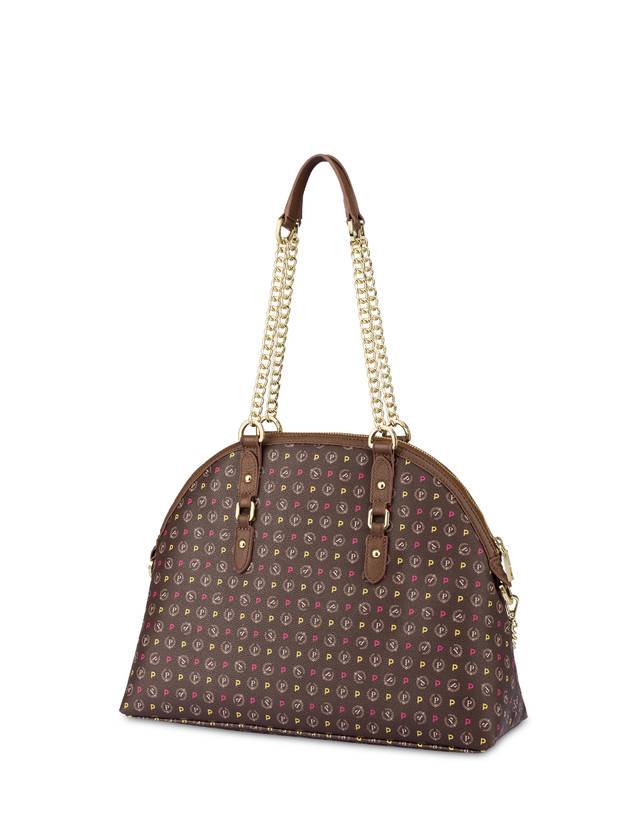 Pollini Borsa A Spalla Heritage Logo Classic Multicolore/marrone Fino al 65% di sconto