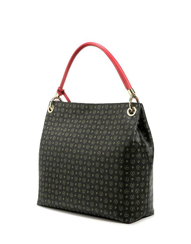 Pollini Borsa A Spalla Heritage Logo Classic Nero/lacca Super sconto
