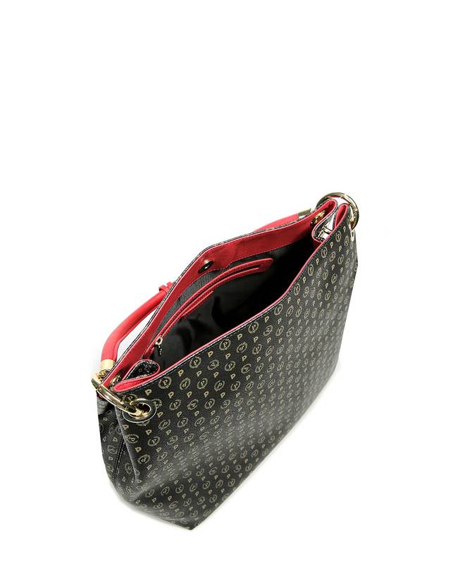 Pollini Borsa A Spalla Heritage Logo Classic Nero/lacca Super sconto