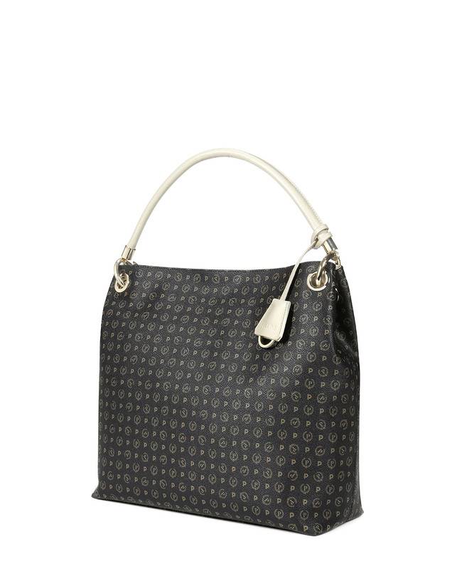Pollini Borsa A Spalla Heritage Logo Classic Nero/avorio Enormi sconti