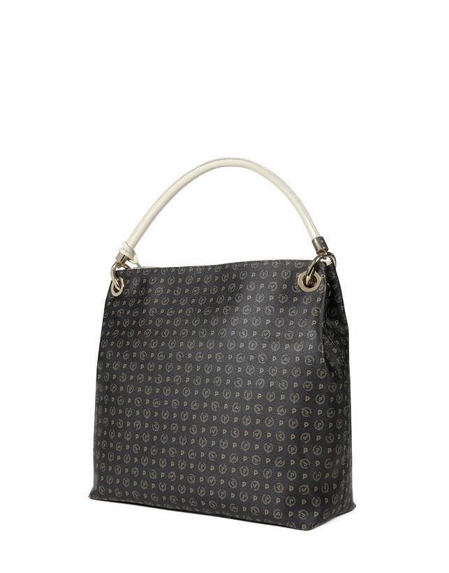 Pollini Borsa A Spalla Heritage Logo Classic Nero/avorio Enormi sconti