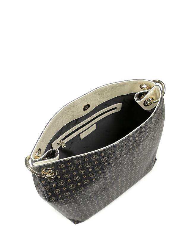 Pollini Borsa A Spalla Heritage Logo Classic Nero/avorio Enormi sconti