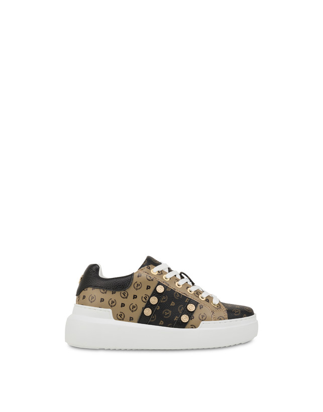 Pollini Sneakers Con Borchie Heritage Avorio/beige/ghiaccio In vendita