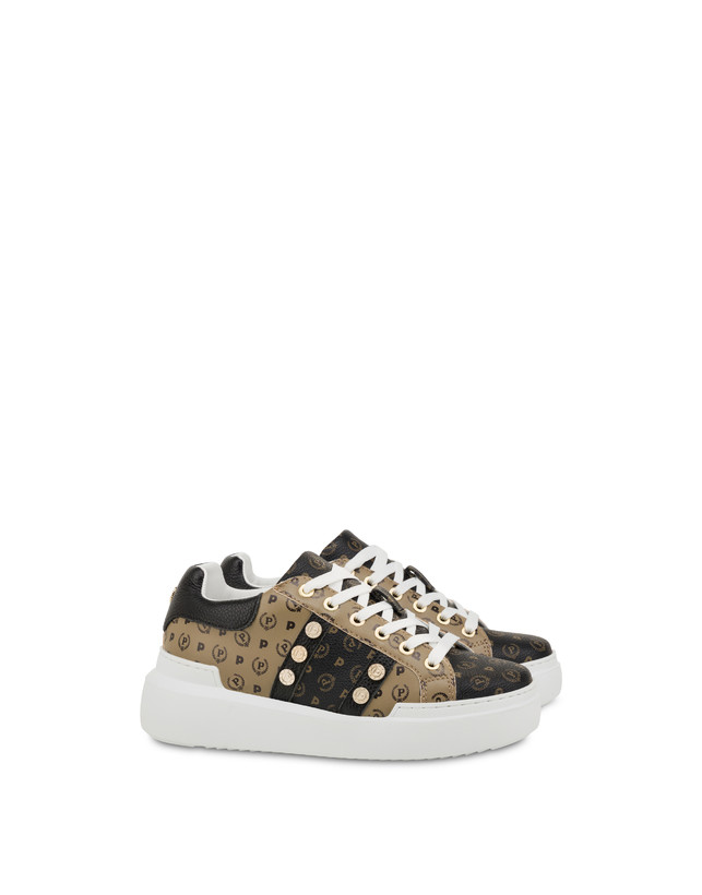 Pollini Sneakers Con Borchie Heritage Avorio/beige/ghiaccio In vendita