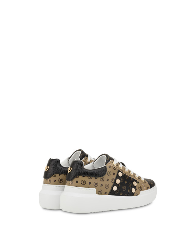 Pollini Sneakers Con Borchie Heritage Avorio/beige/ghiaccio In vendita