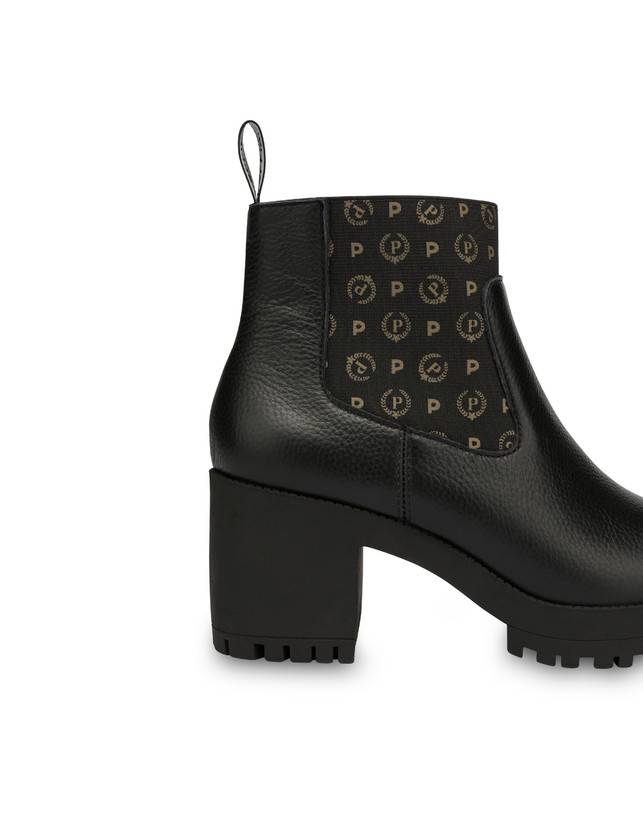 Pollini Stivaletti In Vitello Logo Heritage Nero/nero 2025
